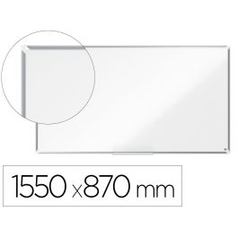 Pizarra Blanca Nobo Premium Plus Acero Vitrificado Formato Panoramico 70-' Magnetica 1550x870 mm