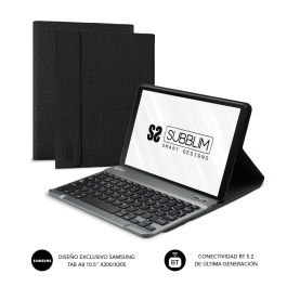 SUBBLIM SUBKT3-BTS055 Teclado Inalámbrico Bluetooth 5.2 QWERTY Español con Funda para Samsung GT A8 10.5" X200/205 Negro Precio: 22.94999982. SKU: S7605288