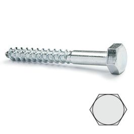 UCAFIX Tirafondo Cabeza Hexagonal DIN 571 Zincado, 7mm Diámetro x 70mm Largo - Pack de 100 Unidades Precio: 11.49999972. SKU: B1ETXEZTNS