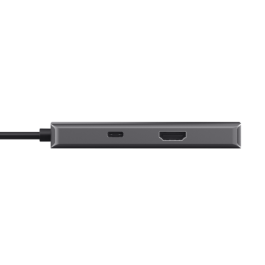 TRUST Adaptador Multipuerto Dalyx 6 en 1 USB-C con 2x USB 2.0, HDMI 4K y Gigabit Ethernet, Plata (24968)