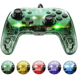 PDP Controlador Prismatic Afterglow con Cable para Nintendo Switch, Iluminación LED, Audio y Chat 3.5mm, Controles Integrados