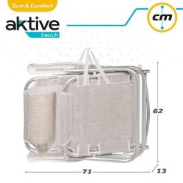 Silla playa aluminio plegable 5 posiciones 48x46x84 cm con cojin mas asa. Silla playa aluminio plegable 5 posiciones 48x46x84 cm con cojin mas asa.