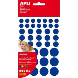 Apli Gomets Geométricos Permanentes - Triángulos, Círculos, Cuadrados, Rectángulos, Estrellas - Colores Surtidos - Blister de 20H Precio: 2.98999954. SKU: B129BVHMDP