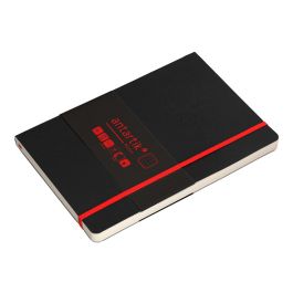 Cuaderno Con Gomilla Antartik Notes Tapa Blanda A5 Hojas Puntos Negro Y Rojo 80 Hojas 80 gr Fsc