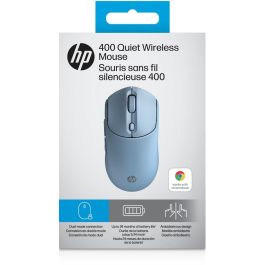 HP Ratón Inalámbrico Silencioso 400 Quiet Blue RF Wireless + Bluetooth 6000 DPI Color Azul Ambidextro