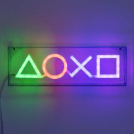 PALADONE Lámpara LED con Símbolos PlayStation, USB-C, para Mesa o Pared, 15x30cm