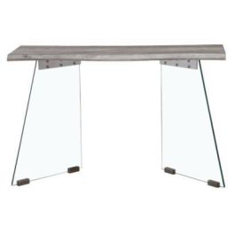 Consola Moderno DKD Home Decor Gris Claro Transparente 40 x 76 x 120 cm