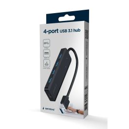 Gembird UHB-U3P4P-02 Hub USB 3.2 Gen 1 (3.1 Gen 1) Type-A 5000 Mbit/s Negro