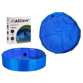 MASCOW Piscina Perro Poliester 120x30 cm Azul Antideslizante Plegable con Valvula de Vaciado (Set de 4) Precio: 103.4999999. SKU: S3609749