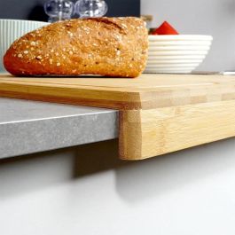 Quttin Tabla de Cortar Bambú con Borde, 45 x 35 x 1.2 cm (4 Unidades)