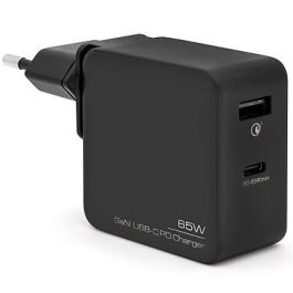 Bluestork Cargador USB-C 65W GaN Ultrac ompacto Negro PW-NB-65C-GAN - Para Smartphone, Tableta y Portátil