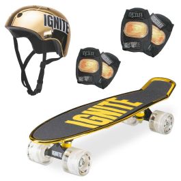 Mondo MON8001011255689 Urban Slide Set - IGNITE Combo Set Tyro - Monopatín y Protecciones - Dorado