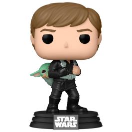 Funko Figura POP Star Wars El Libro de Boba Fett Luke Skywalker & Grogu de Vinilo 9cm