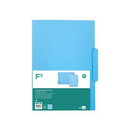 Subcarpeta Cartulina Liderpapel Folio Pestaña Central 240 gr-M2 Azul 50 unidades