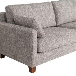 Sofá 3 Plazas Gris Oscuro Tejido-Madera 221 X 90 X 87 cm