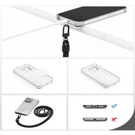 4smarts Universal Necklace PhonoLace, correa universal para teléfono, negro