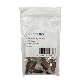 Lanview Conector RJ45 STP Cat6a para conductor sólido/trenzado AWG22-23, 10 piezas