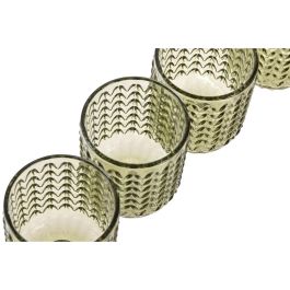 Vaso Basicos DKD Home Decor Verde 7.5 x 9.5 x 7.5 cm Set de 6