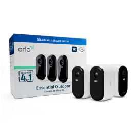 Arlo ARL1712272881981 Cámara de seguridad conectada Essential2 Pack de 3, resolución 2K, visión nocturna a color