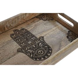 Bandeja Indio DKD Home Decor Natural Natural 27 x 5.5 x 43.5 cm Set de 2 Bandeja Indio DKD Home Decor Natural Natural 27 x 5.5 x 43.5 cm Set de 2