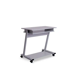 Rocada RD-9100 Mesa Ordenador con Sistema Bloqueo Ruedas y Bandeja Teclado Extraíble Estructura Metálica