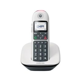 Motorola CD5001WHITE Teléfono Inalámbrico Dect Digital, Pantalla Grande 1.8", Color Blanco, Part Number 107CD5001WHITE