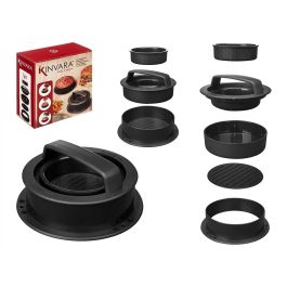 Prensa Hamburguesa 3 en 1 PP Antiadherente Kinvara 12.5x5.8x12.5 cm Negro (12 Unidades) Precio: 31.99000057. SKU: B1C69NX723