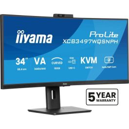 iiyama XCB3497WQSNPH Monitor Curvo 34" UWQHD VA 21:9 (3440x1440) 120Hz 0.4ms con USB-C y KVM Precio: 477.49999979. SKU: B1AXF9AREH