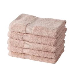 Today TOD3574641231002 - Juego de 5 Toallas de Baño Essential 70x130 cm 100% Algodón Rosa
