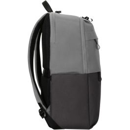 Targus Sagano Mochila para Portátil 15.6" Negro, Gris con Múltiples Bolsillos, Material Reciclado y Protección contra Lluvia