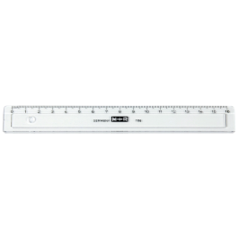 Mor Regla 16 cm Plástico Transparente con Bisel para Oficina y Dibujo Técnico