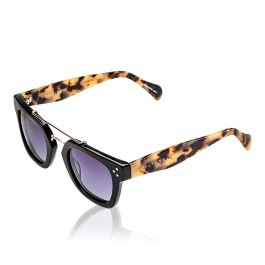 Paltons Sunglasses Gafas de sol SAONA 0977 145 mm para Mujer, Montura Acetato Habana Claro y Negro, Lente Negra Degradado Polarizado