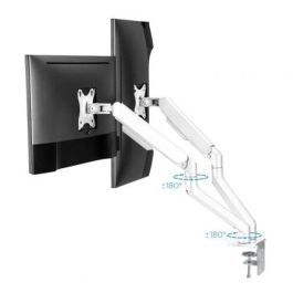 Soporte de Mesa para 2 Monitores TooQ DB4132TNR-W/ Giratorio/ Inclinable/ hasta 9kg Soporte de Mesa para 2 Monitores TooQ DB4132TNR-W/ Giratorio/ Inclinable/ hasta 9kg