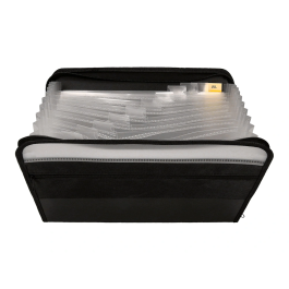 Liderpapel Carpeta Clasificadora Fuelle Polipropileno A4 13 Departamentos Cierre Negro