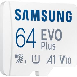 Samsung MB-MC64SA/EU Tarjeta Memoria microSD EVO Plus 2023 64GB 160MB/s Clase 10 U3 V30 A2 con Adaptador SD
