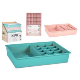 Organizador Cajon 16 Huecos Surtidos Col Rosa Verde Kipit 33X9CM (6 Unidades) Precio: 49.95000032. SKU: B18BA2VF4K