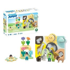 Playmobil Mi Primer Playmobil: Set de Figuras, Animales (Jirafa, Cebra, León, Mono) y Accesorios | Juguete Plástico +3 Años