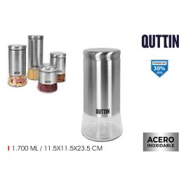 Tarro de Vidrio y Acero Quttin 1700 ml (12 Unidades) Precio: 33.4999995. SKU: B1H66A6MHC