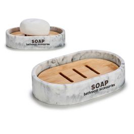 Jabonera de Baño de Mármol Blanco y Marrón - Berilo 12.5x2.5x8.5 cm (12 Unidades) Precio: 37.89999994. SKU: B15SVJD2ZN