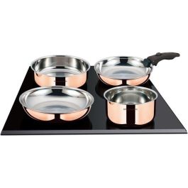 Arthur Martin AM516GT Batería de Cocina de 6 Piezas, Tecnología 3 Capas Triple Acción, Apta para Todas las Fuentes de Calor, Inducción Incluida