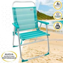 Silla playa plegable aluminio fija mediterran 48x50x88 cm Silla playa plegable aluminio fija mediterran 48x50x88 cm