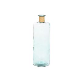 Jarrón Home ESPRIT Transparente Junco Cristal reciclado Natural 25 x 25 x 75 cm Precio: 86.68999988. SKU: B197DFKMV3
