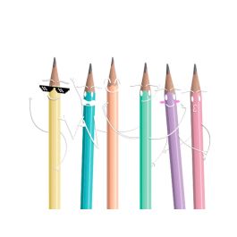 Stabilo Swano Lapiz Grafito Con Goma Pastel Lila -12U-