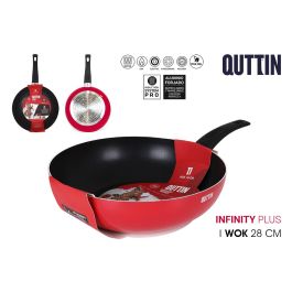 Sartén Wok 28 cm Roja Soft Touch Infinity Quttin (6 Unidades) Precio: 94.89000048. SKU: B1JKS56XXS
