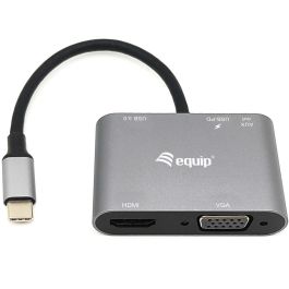 EQUIP ADAPTADOR USB-C 5IN1 HDMI 4K VGA USB 3.0 TIPO A + USB-C CARGA 100W Precio: 27.95000054. SKU: B127WXZ5VY
