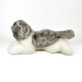 Peluche Gato Gris Y Blanco Tumbado 25Cm 939D00300 Bocalan