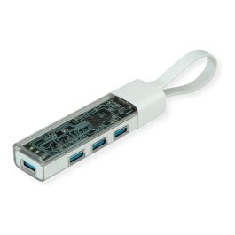 ROLINE 14.02.5062 Hub USB 3.2 Gen 1 Tipo A+C, 4 Puertos, Blanco, 5000 Mbit/s