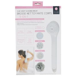 Cosmetic Club Cepillo Corporal 5 En 1 Vallee Outlet con 5 Cabezales Intercambiables para Exfoliar, Limpiar y Masajear, 2 Velocidades, Para Todo Tipo de Piel