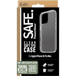 PanzerGlass SAFE. Funda TPU Transparente para iPhone 16 Pro Max, Resistente a Rayones y Golpes, Certificado MIL-STD-810H