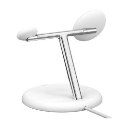 Belkin WIZ023VFWH Base de Carga Inalámbrica 3 en 1 Qi2 15W para iPhone, Apple Watch y AirPods, Blanco
